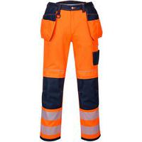 Pantaloni di sicurezza PW3 arancione/blu navy - Portwest