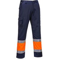 Pantaloni da lavoro ad alta visibilità arancione/blu navy - Portwest