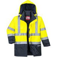 Parka antipioggia Bizflame multirischio giallo/blu navy - Portwest