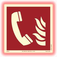 Cartello fotoluminescente - Telefono emergenza incendi - Supernova+®