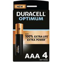 Pila alcalina Optimum AAA - 4 unità - Duracell