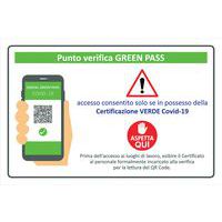 Cartello di indicazione - Punto verifica Green Pass