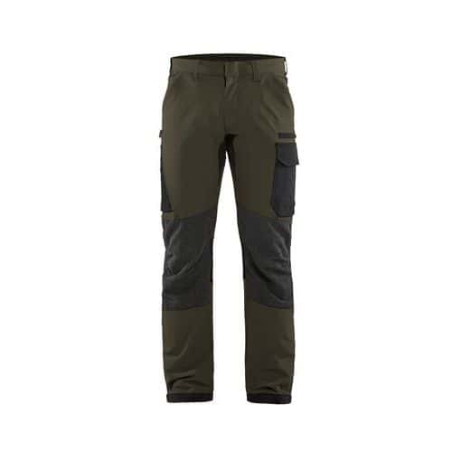 Pantaloni di manutenzione stretch 4D verde/nero - Blåkläder