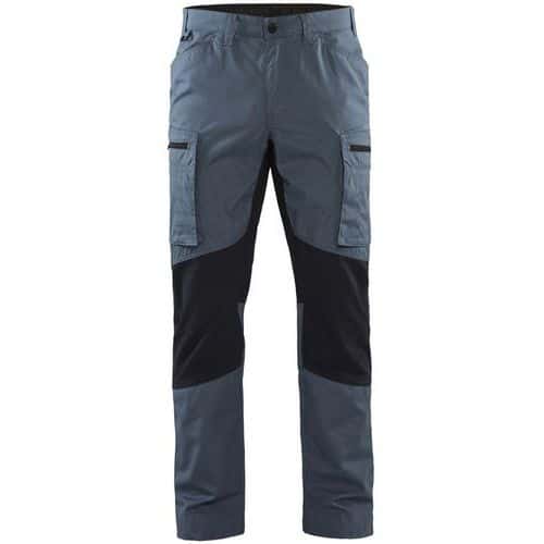 Pantaloni da lavoro in tessuto +stretch blu chiaro/blu scuro - Blåkläder