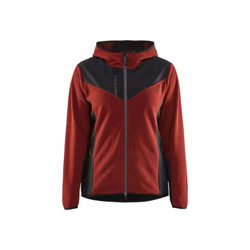 Giacca in tessuto tricot con Softshell da donna rosso/nero - Blåkläder