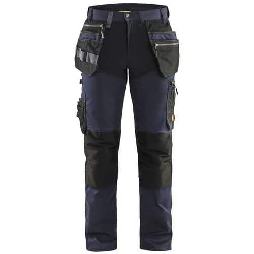 Pantaloni da artigiano in tessuto stretch blu scuro/nero - Blåkläder