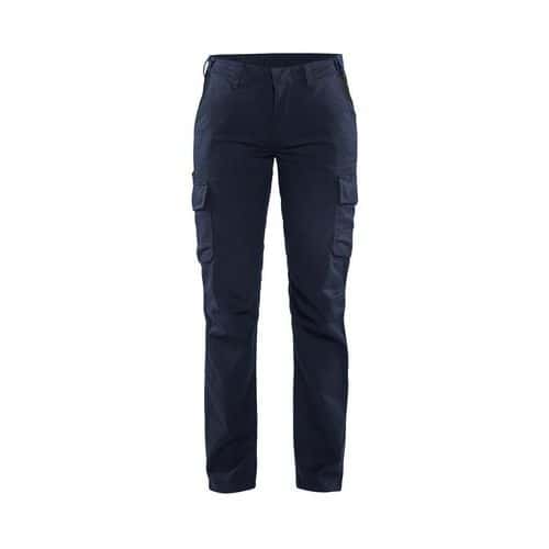Pantaloni industriali elasticizzati 2D da donna blu scuro/nero - Blåkläder