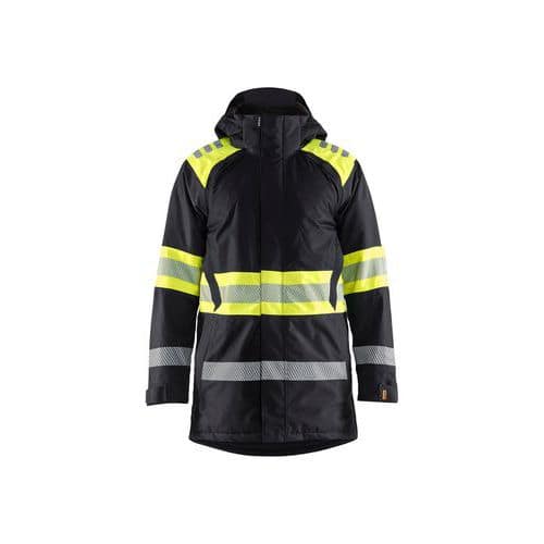 Giubbotto parka ad alta visibilità 4485 nero/giallo fluo - Blaklader