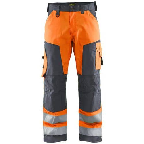 Pantaloni ad alta visibilità arancione fluo/antracite - Blåkläder