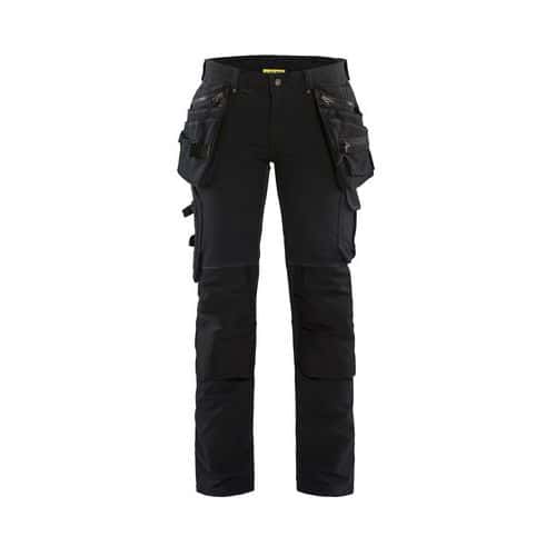 Pantaloni da artigiano in tessuto stretch 4D da donna nero - Blåkläder