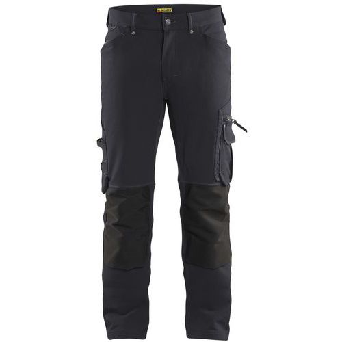 Pantaloni X1900 in tessuto stretch 4D grigio/nero - Blåkläder