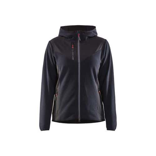 Giacca in tessuto tricot con Softshell da donna blu scuro/nero - Blåkläder