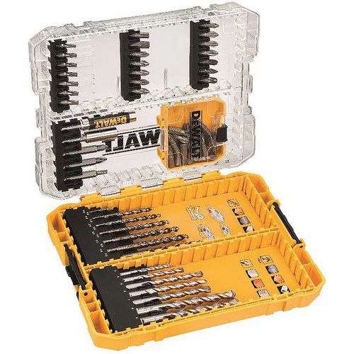 Cassetta Toughcase™ con inserti per cemento e metallo - 63 pezzi - Dewalt