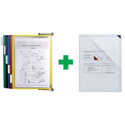 Kit da parete A4 10 buste assortite e Kang Easy Clic A4 - Tarifold