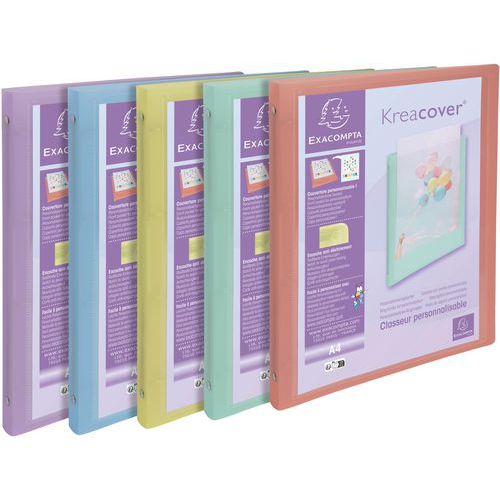 Raccoglitore 4 anelli Kreacover Pastel x 20 assortiti - Exacompta