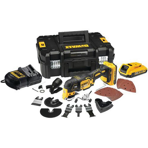 Multi-cutter XR 18V 2Ah Li-ion Brushless - 32 accessori- 2 batterie - Dewalt