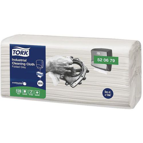 Panno detergente per pulizia industriale piegato Top-Pak - W4 - Tork