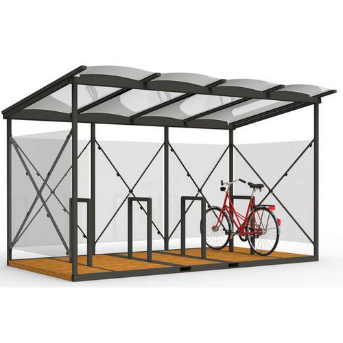 Riparo per biciclette Airlift 4x2,35 m verniciato - Abriplus