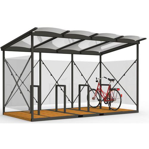 Riparo per biciclette Airlift 4x2,35 m verniciato - Abriplus