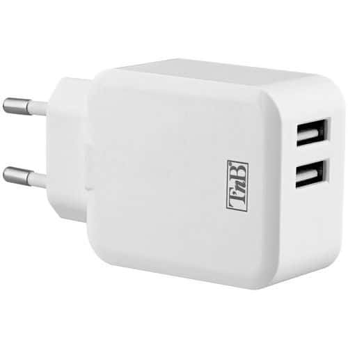 Caricatore per presa elettrica 2 USB 4,8 A - T'nB