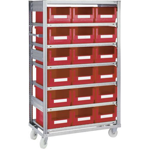 Scaffalatura con vaschette SK - rack mobile - Bito