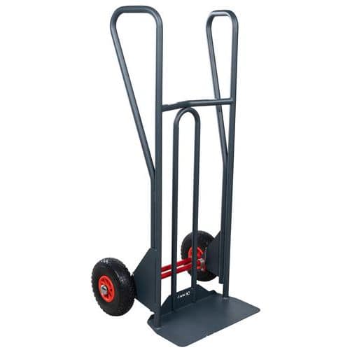 Carrello ergonomico da 350 kg a ribaltamento assistito - Impugnatura chiusa - Ruota antiforatura