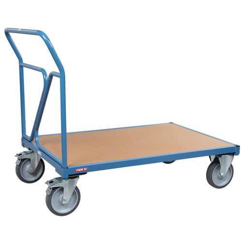 Carrello con sponda rimovibile - Ripiano in legno - Portata 500 kg - Fimm