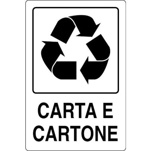 Etichetta per raccolta differenziata - Carta e cartone