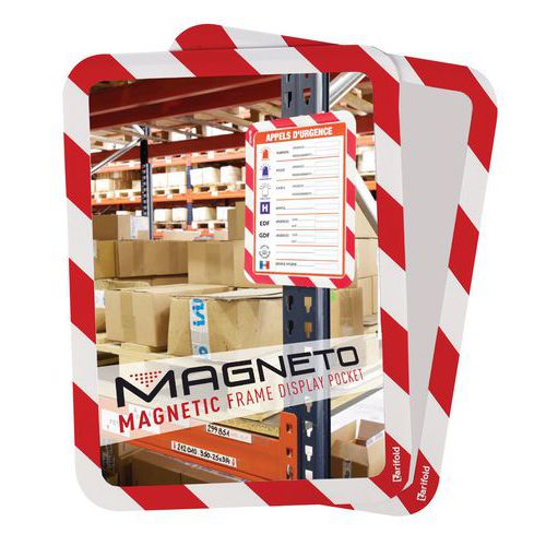 Cartellina porta-avvisi di sicurezza Magneto - Retro magnetico