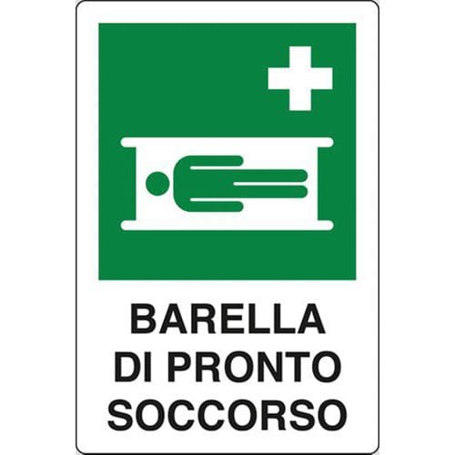 Cartello di emergenza - Barella di pronto soccorso