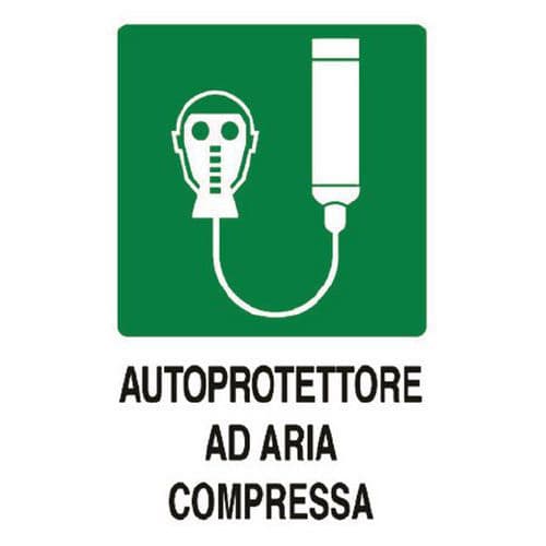 Cartello di emergenza - Autoprotettore ad aria compressa