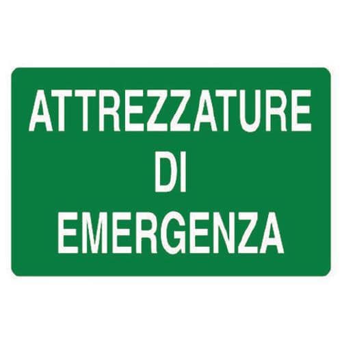 Cartello di emergenza - Attrezzature di emergenza