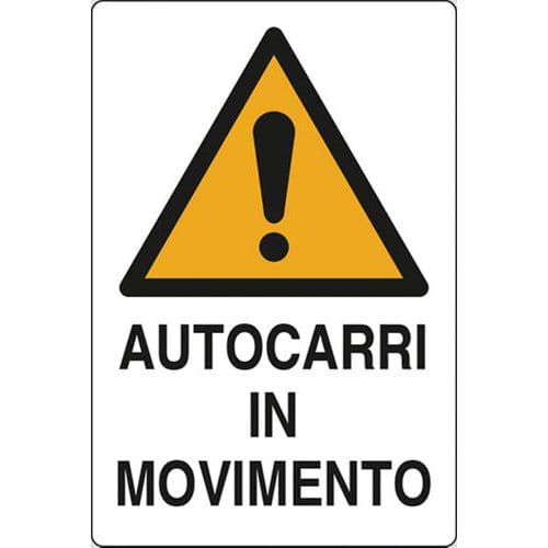 Cartello di pericolo - Autocarri in movimento