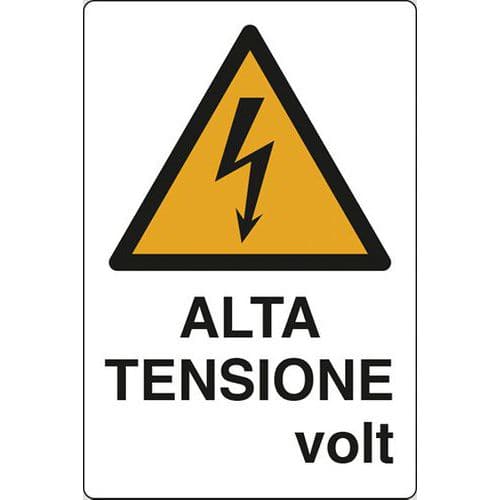 Cartello di pericolo - Alta tensione volt