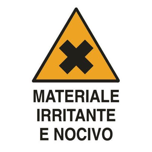 Cartello di pericolo - Materiale irritante e nocivo