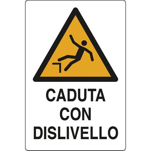 Cartello di pericolo - Caduta con dislivello