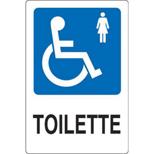 Cartello di indicazione - Toilette disabili donne