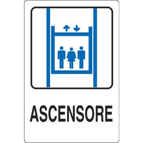 Cartello di indicazione - Ascensore