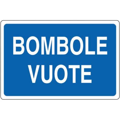 Cartello di indicazione - Bombole vuote