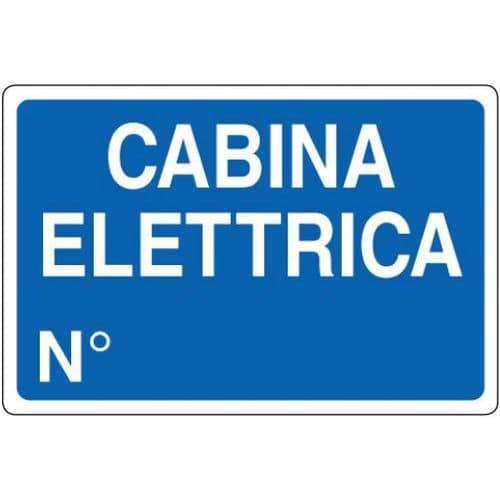 Cartello di indicazione - Cabina elettrica n°