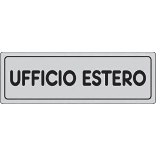 Targhetta per interni - Ufficio estero