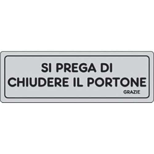 Targhetta per interni - Si prega di chiudere il portone -grazie