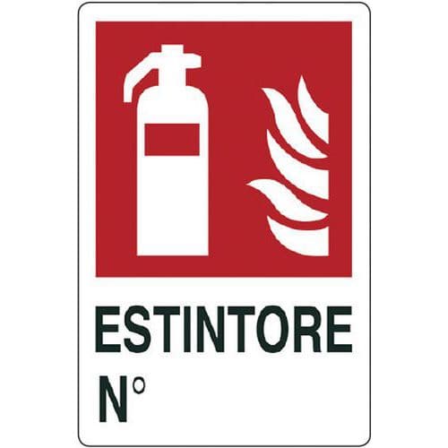 Cartello antincendio - Estintore n°