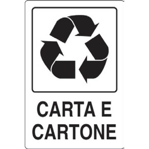 Etichetta per raccolta differenziata - Carta e cartone