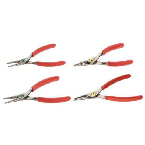 Set di 4 pinze per Circlips® - Becchi dritti - Facom