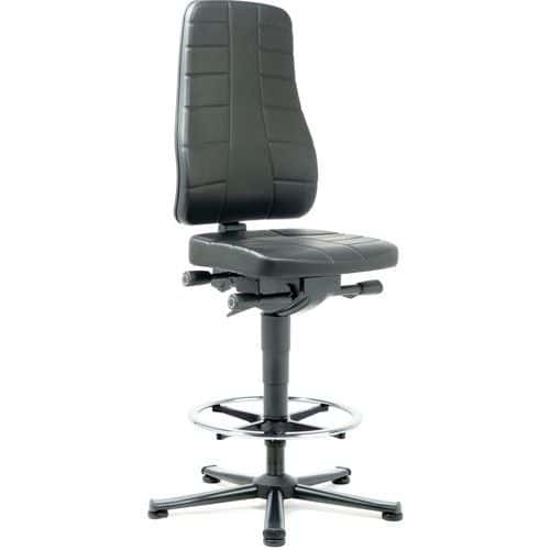 Sedia da officina alta ergonomica All-in-One - su piedini