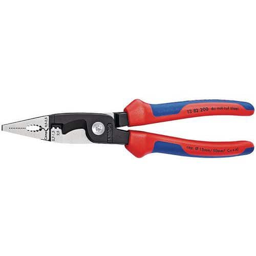 Pinza per installazioni elettriche rivestita bimateriale Knipex