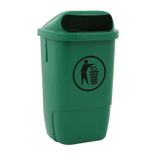 Pattumiera da esterno in plastica - 50 L