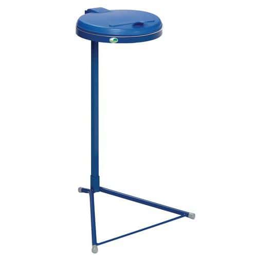 Supporto per sacco della spazzatura standard blu con coperchio - 120 l