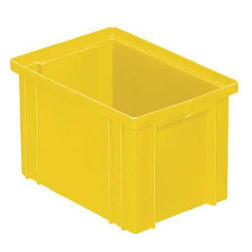 Contenitore impilabile - Giallo - Lunghezza da 200 a 630 mm - Da 3,6 a 85 L